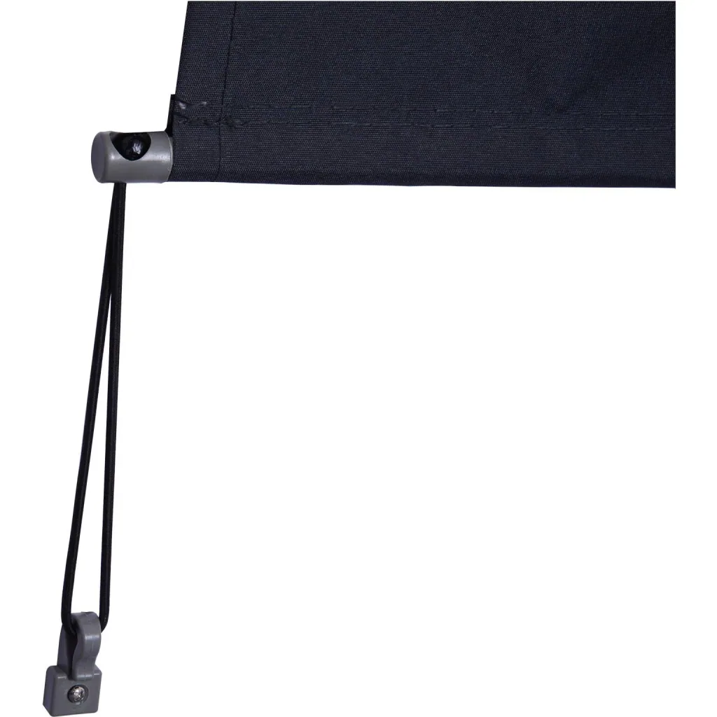 Seitenmarkise Windschutz Sichtschutz mit Handkurbel Polyester + Aluminium Grau 120 x 200 cm