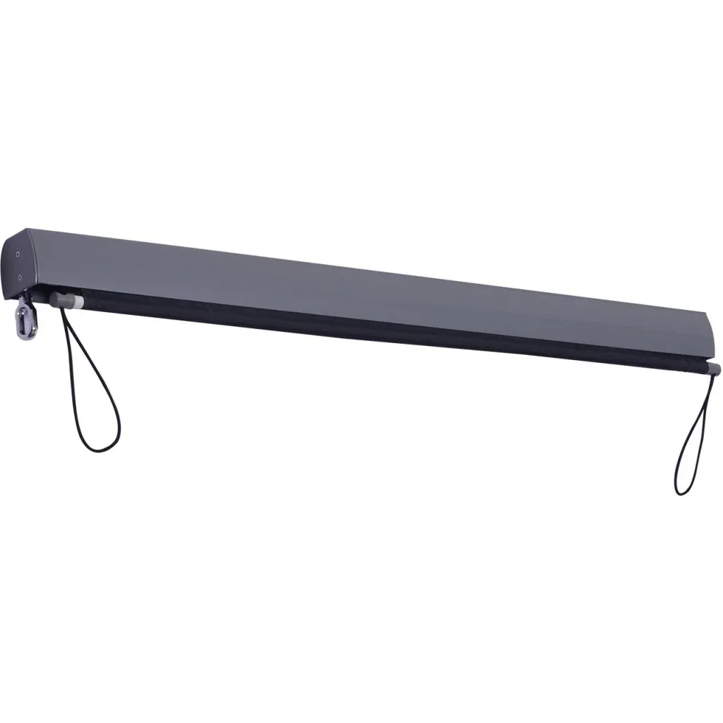Seitenmarkise Windschutz Sichtschutz mit Handkurbel Polyester + Aluminium Grau 120 x 200 cm