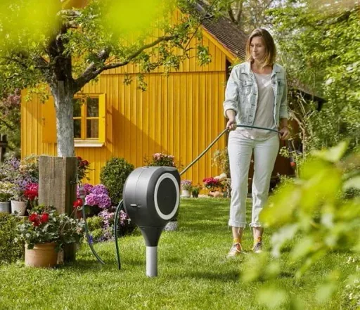 Garten-Schlauchbox RollUp S (weiß) 15 m