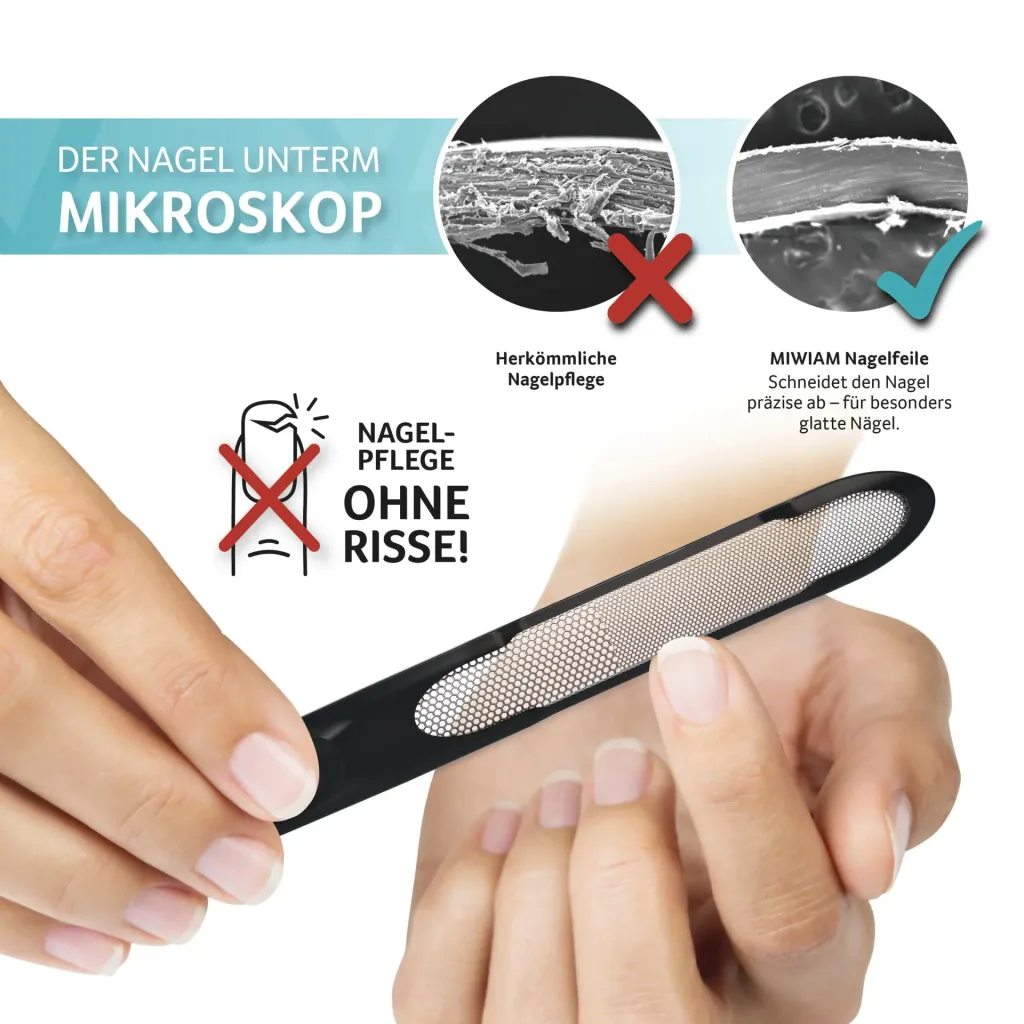 Nagelfeile „MIWIAM MIA MIA“, 18,5 cm, Schwarz