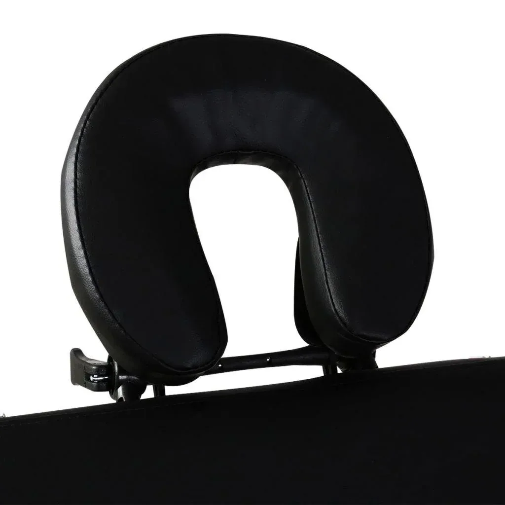 Klappbare Massageliege 3 Zonen mit Aluminiumrahmen (schwarz)