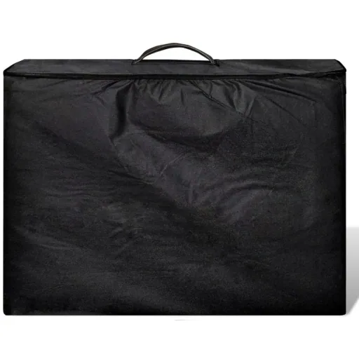 Klappbare Massageliege 3 Zonen mit Aluminiumrahmen (schwarz)