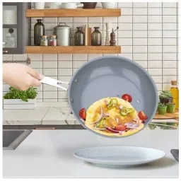 Keramik-Bratpfanne 3er-Set - 20, 24 und 28 cm - Grau