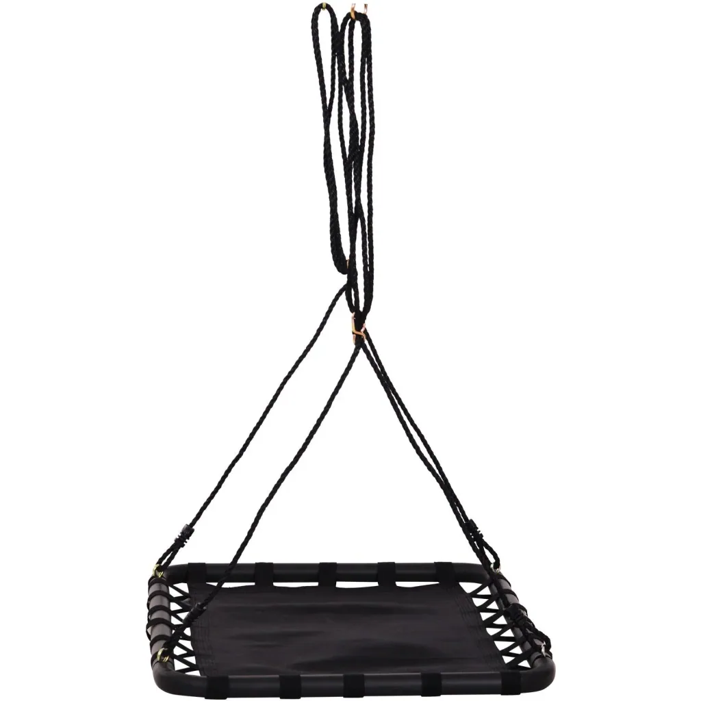 Nestschaukel Kinderschaukel Outdoor Schaukel Gartenschaukel bis 100 kg belastbar Schwarz 100 x 76 x 4 cm
