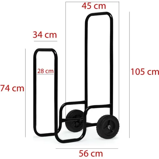 Brennholz-Wagen 56x45x105cm