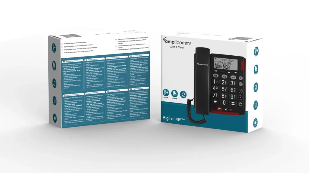 Großtastentelefon mit 2 Direktwahltasten und großem Display