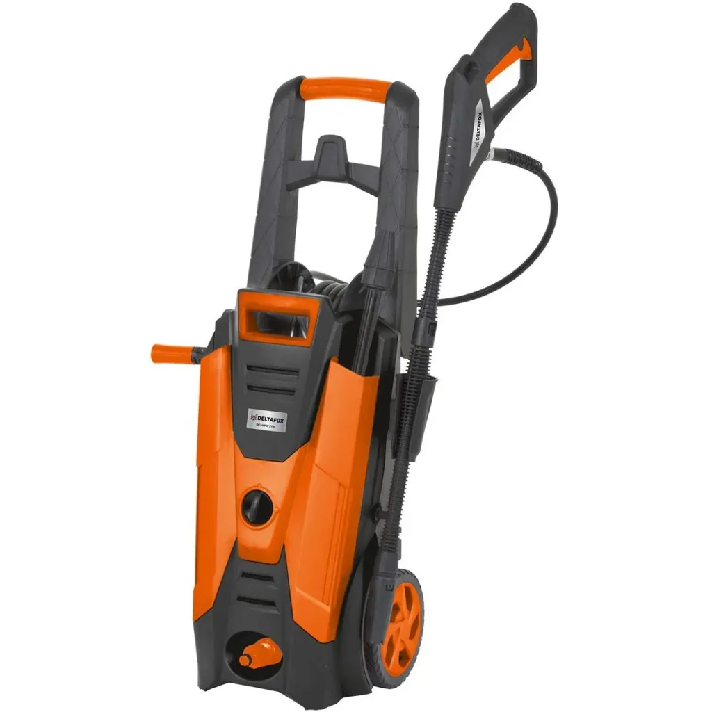 Deltafox Hochdruckreiniger - 2100W - max. Druck 150 bar - 6m Schlauch und 5m Kabel - 35x33x62cm