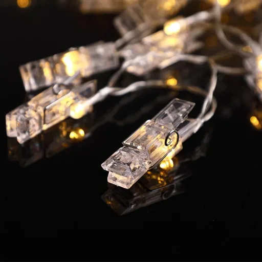 Lichterkette für Bild 5,2m mit 42 Clips und Fernbedienung