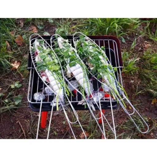 BBQ Holzkohlegrill - Grillfläche 33 x 26 cm - Rot - Kompakt