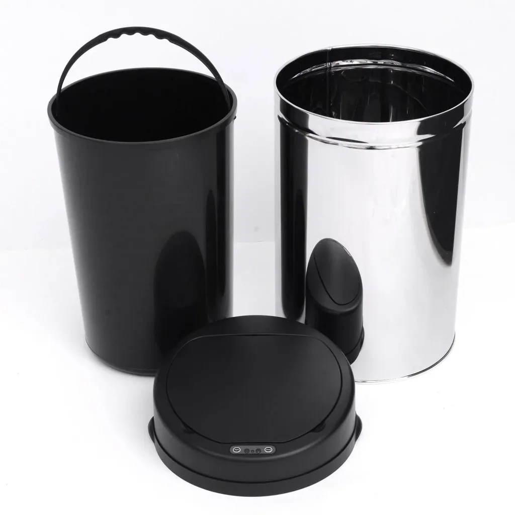 Edelstahl Mülleimer 30L Automatik Sensor mit Inneneimer (rund)