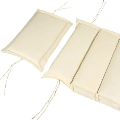 Gartenkissen - Für Liege - Mit Kissen - 183x56x7cm - Creme