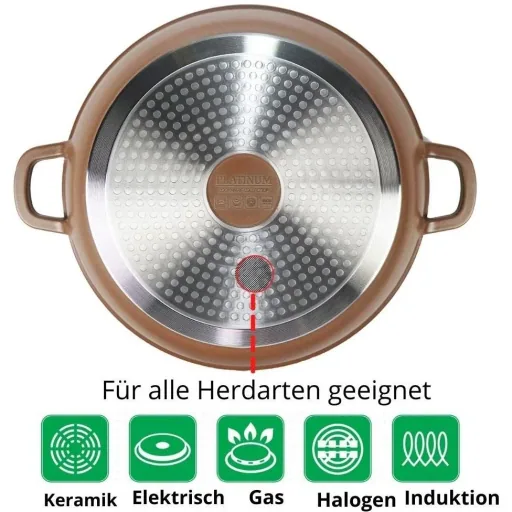 Kochtopf - mit Deckel - 20 cm - Kupfer
