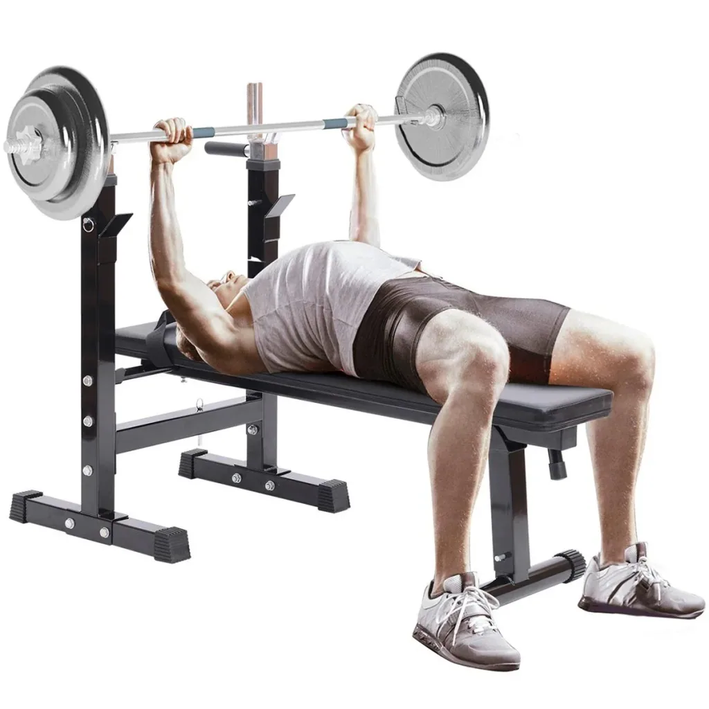 Multifunktion Hantelbank Kraftstation Trainingsbank mit Dip Barren 5-Fach Höhenverstellbar Dip-Station, Fitnessstation b