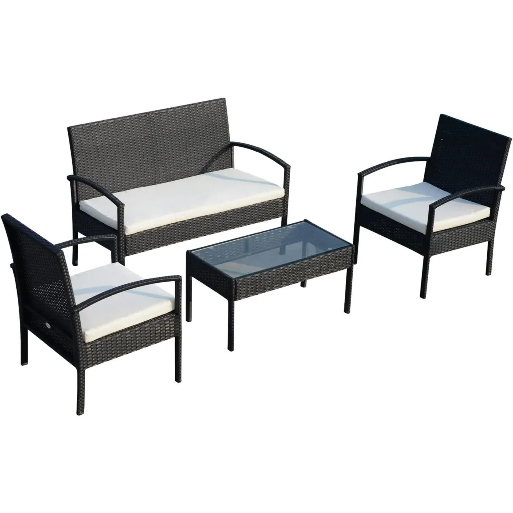 Polyrattan Sitzgruppe als 7-teiliges Set