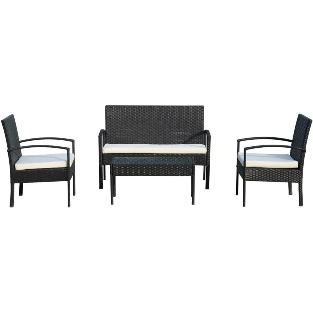 Polyrattan Sitzgruppe als 7-teiliges Set