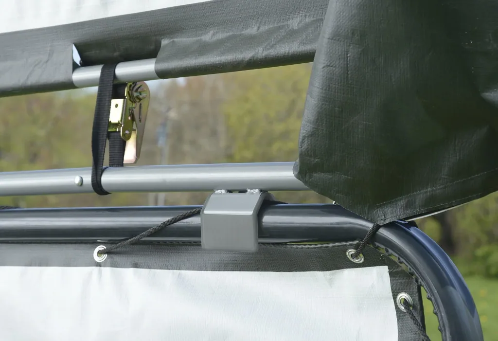 ShelterLogic Weidezelt-Seitenverkleidung 3,7 × 1,5 m Grün – 3 Seitenteile & Rückwand ohne Stahlgestell