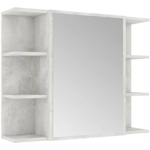 Badspiegelschrank 80x20,5x64 cm Spanplatte betongrau