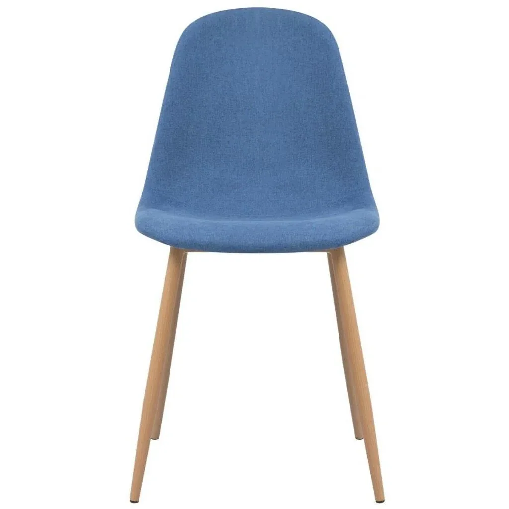 Esszimmerstühle 2 Stück Stoff blau