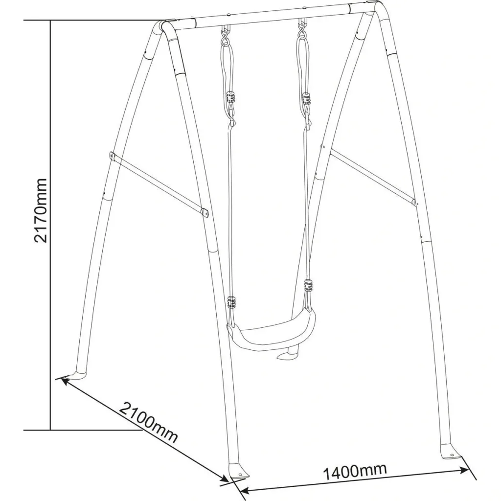 Einzel Metall Schaukel