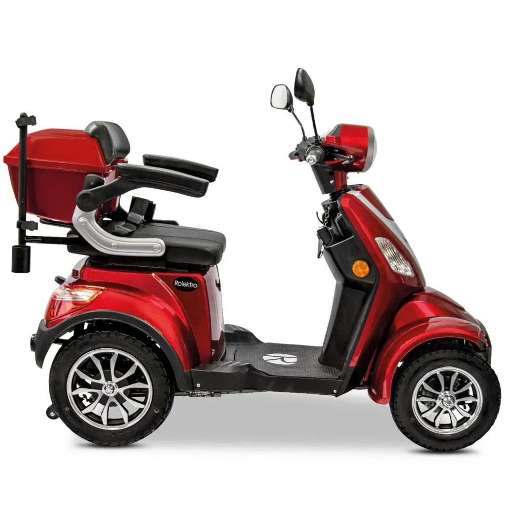 E-Quad 25 V3 Lithium Rot, 1.000 Watt + Getränkehalter