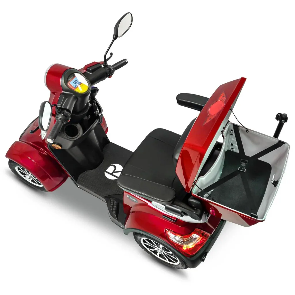 E-Quad 25 V3 Lithium Rot, 1.000 Watt + Getränkehalter
