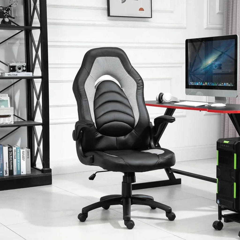 Gaming-Stuhl Schreibtischstuhl Bürostuhl Chefsessel PU-Leder