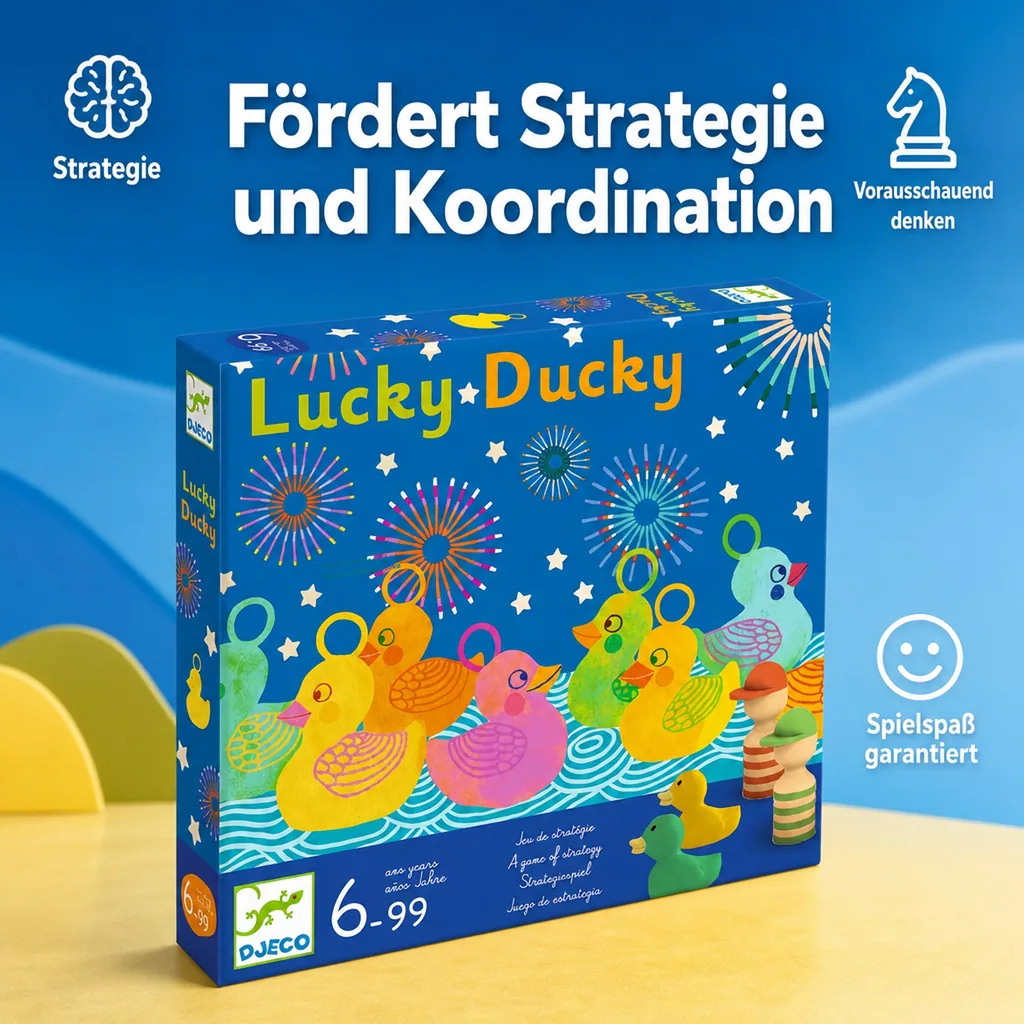 Djeco Brettspiele, Strategiespiel, Koordinationsspiel - Lucky Ducky
