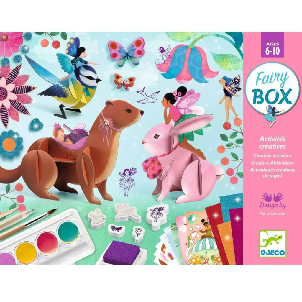 Djeco Bastelset, Kreativitätsset, Multi Activity Kit - Feen Box