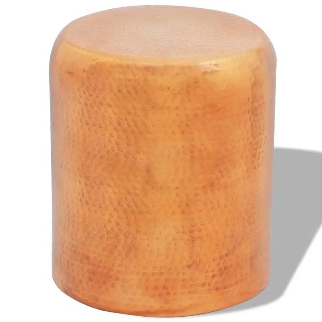 Hocker / Beistelltisch gehämmertes Aluminium Bronze / Kupfer Farbe