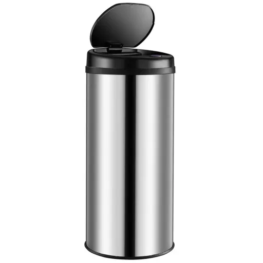 Automatischer Edelstahl-Mülleimer mit Sensor - 56 L - Silber