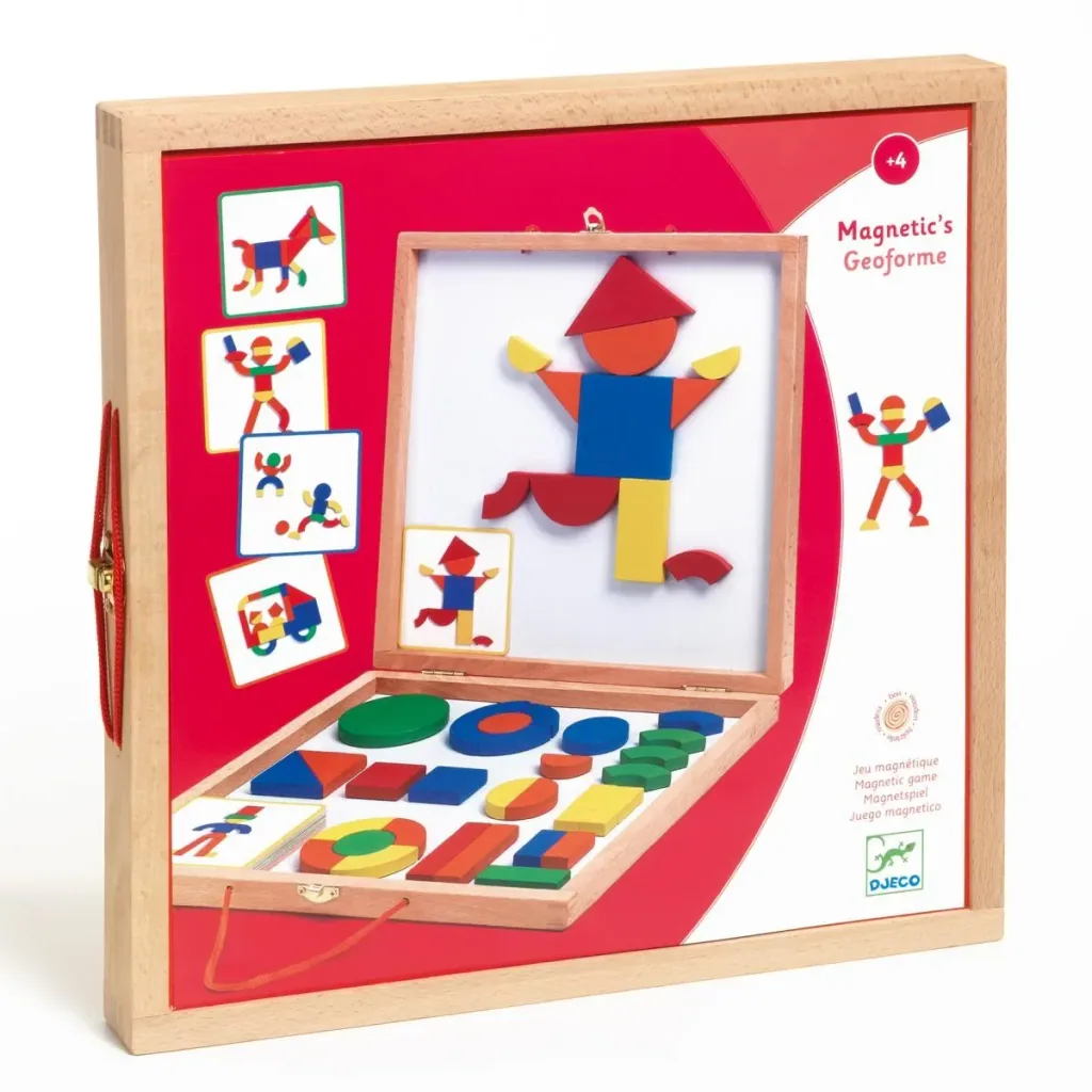 Djeco Holzspielzeug, Magnetspiel, Holz Magnete - Geoform