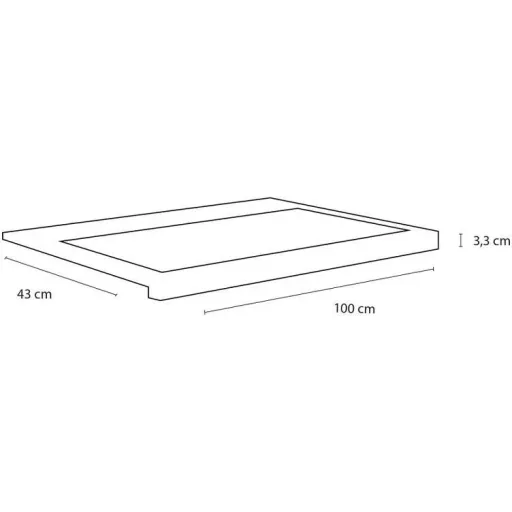 Concept Waschbecken Polybeton 2 gaten 100cm Weiss
