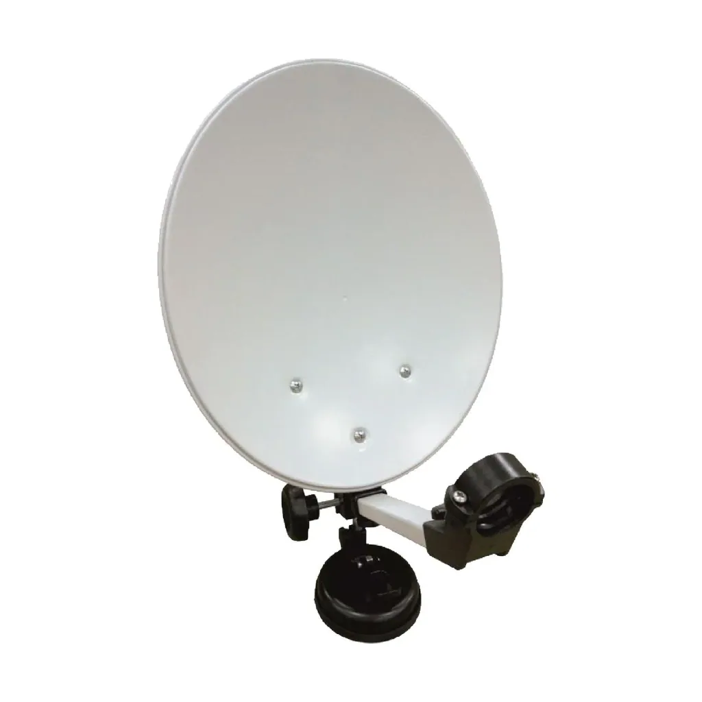 SAT Camping Set mit Rec. DSR4100plus im Koffer, Easyfind LNB, Saugfuß- und Masthalter