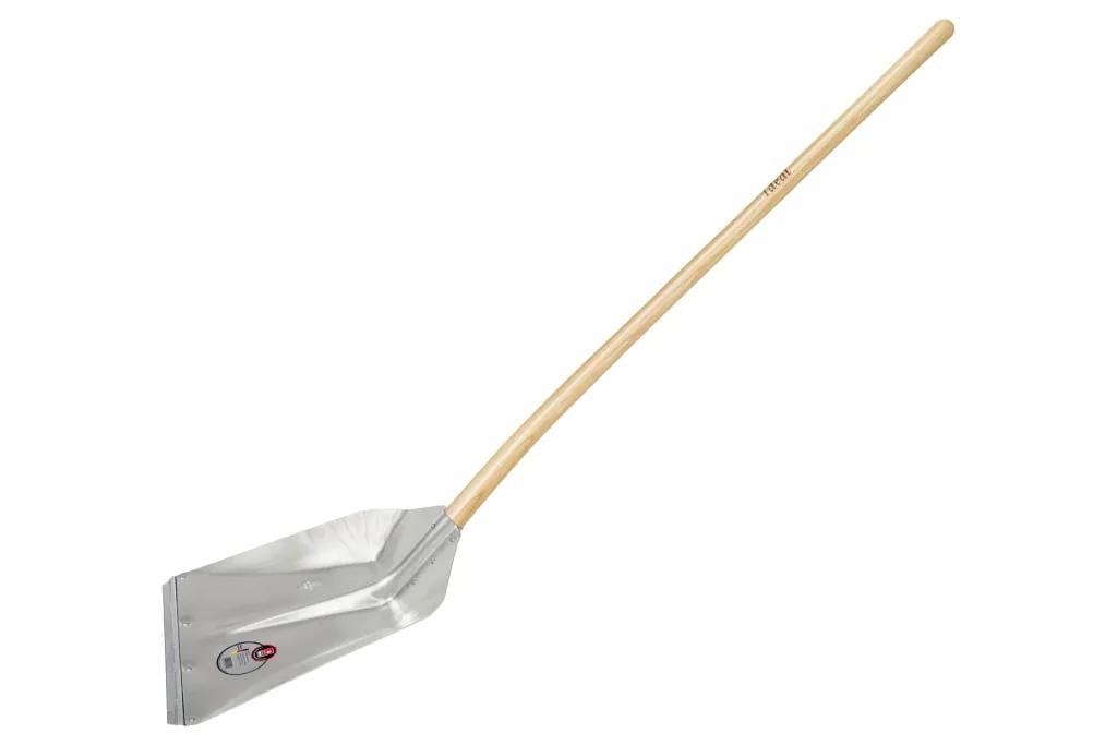 FAVORIT-Leichtmetall, Hallenser Randschaufel, Gr. 9, Schutzkante, Eschen-Langstiel 130 cm