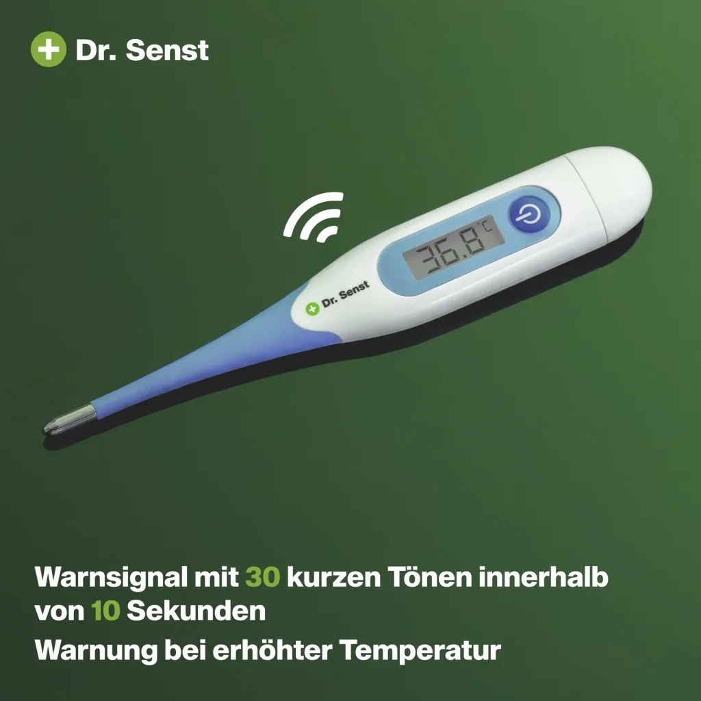 Digitales Fieberthermometer mit flexibler Spitze und Fieber-Alarm