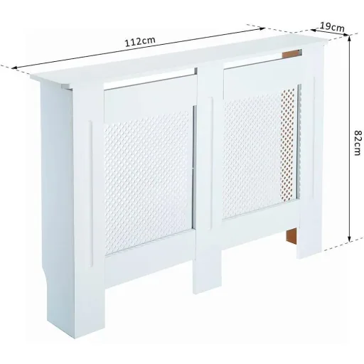 Heizkörperabdeckung 112cm Weiß