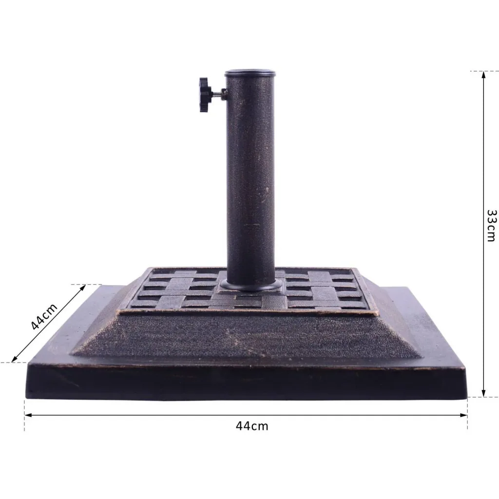 Schirmständer Halterung 9kg 38/48mm Harz Bronze