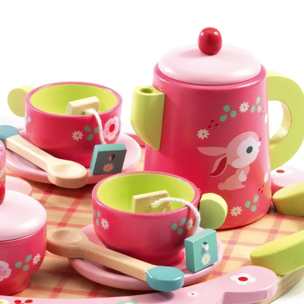 Djeco Kinderspielzeug, Puppengeschirr, Babygeschirr - Rollenspiel: Lili rose's Tee Party