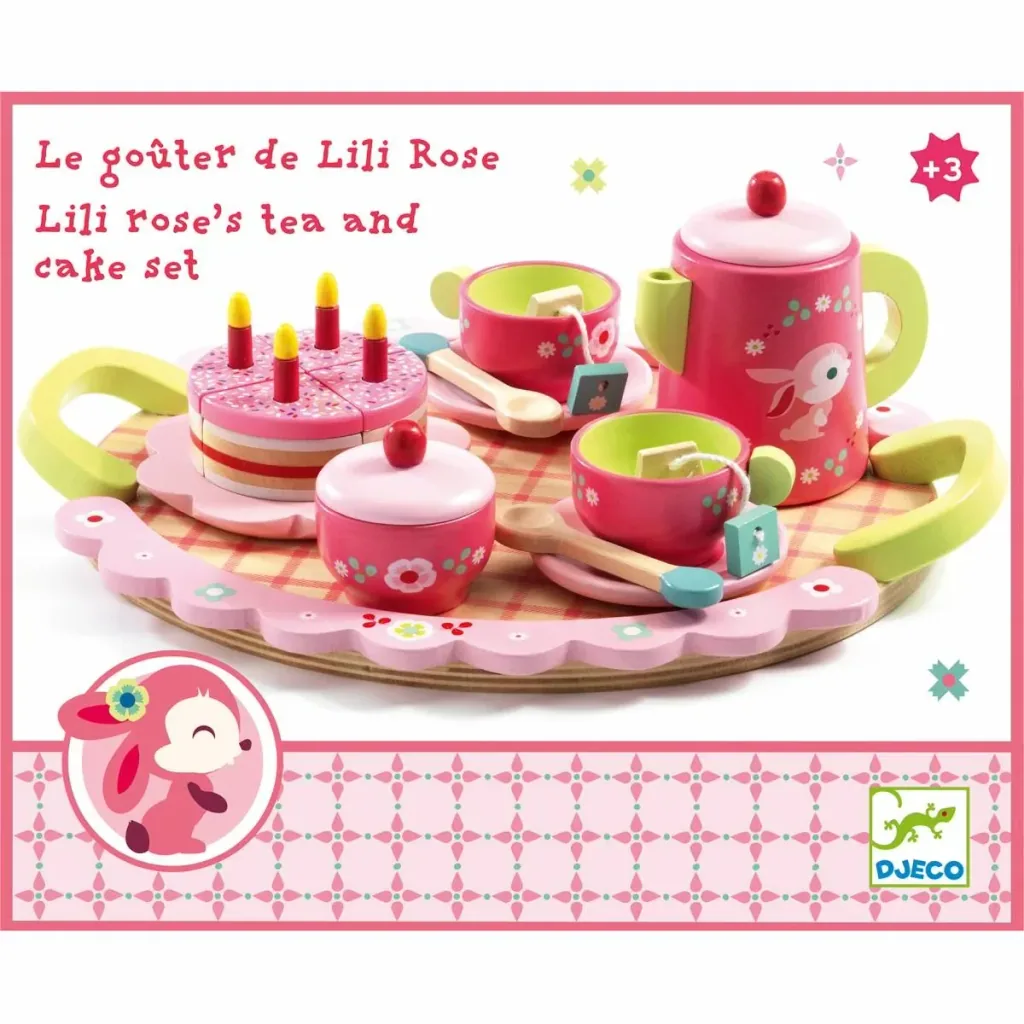 Djeco Kinderspielzeug, Puppengeschirr, Babygeschirr - Rollenspiel: Lili rose's Tee Party
