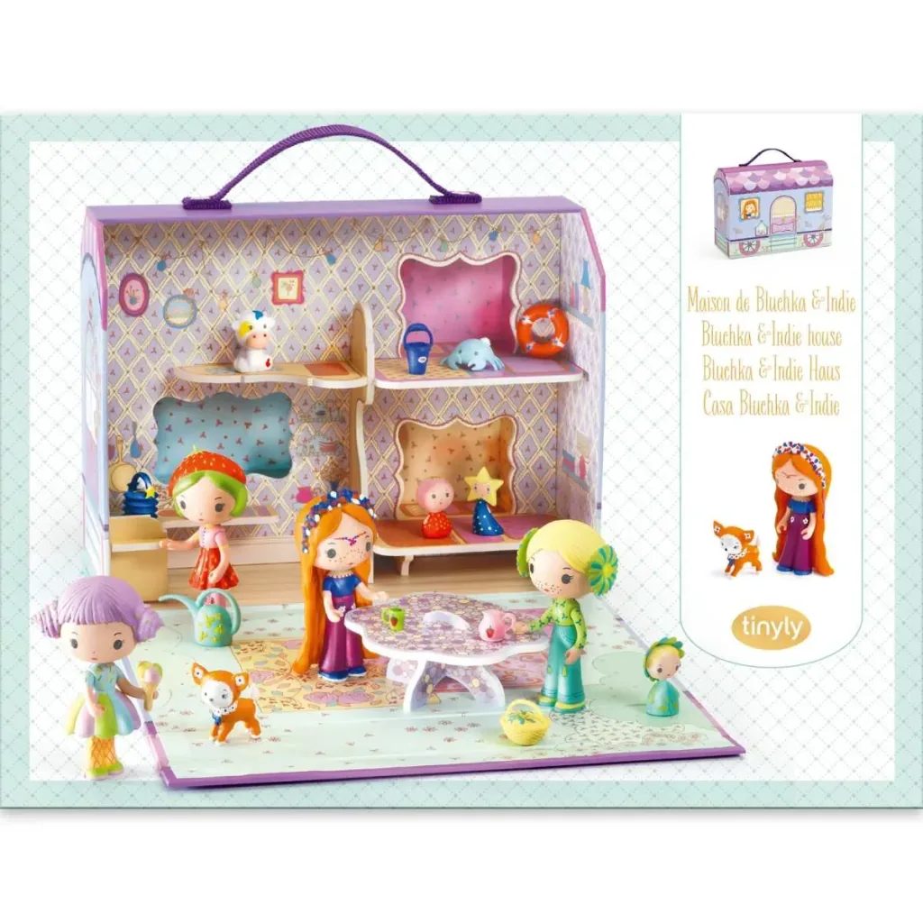 Djeco Kinderspielzeug, Puppenhaus, Dollhouse - Tinyly: Bluchka & Indie Haus