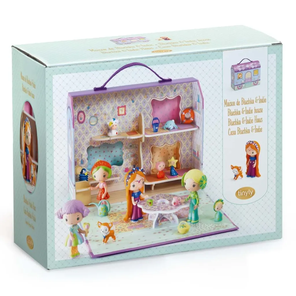 Djeco Kinderspielzeug, Puppenhaus, Dollhouse - Tinyly: Bluchka & Indie Haus