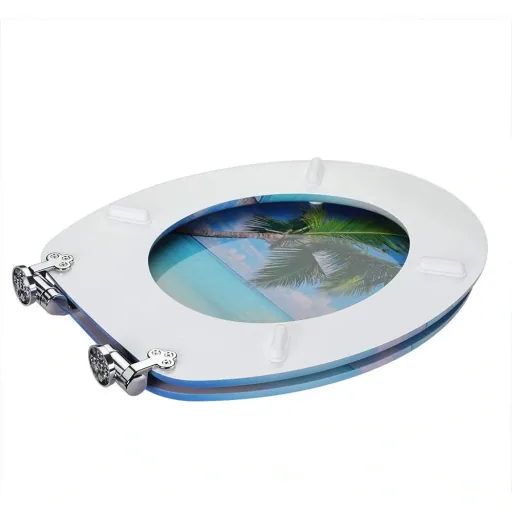 MDF-Toilettensitz mit Absenkautomatik Strand