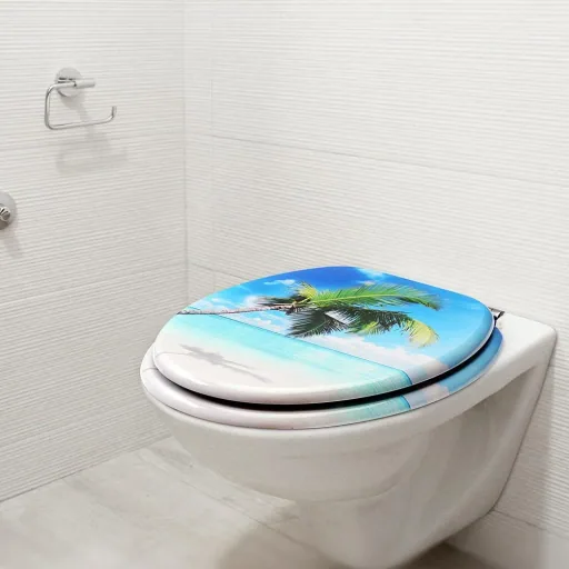MDF-Toilettensitz mit Absenkautomatik Strand