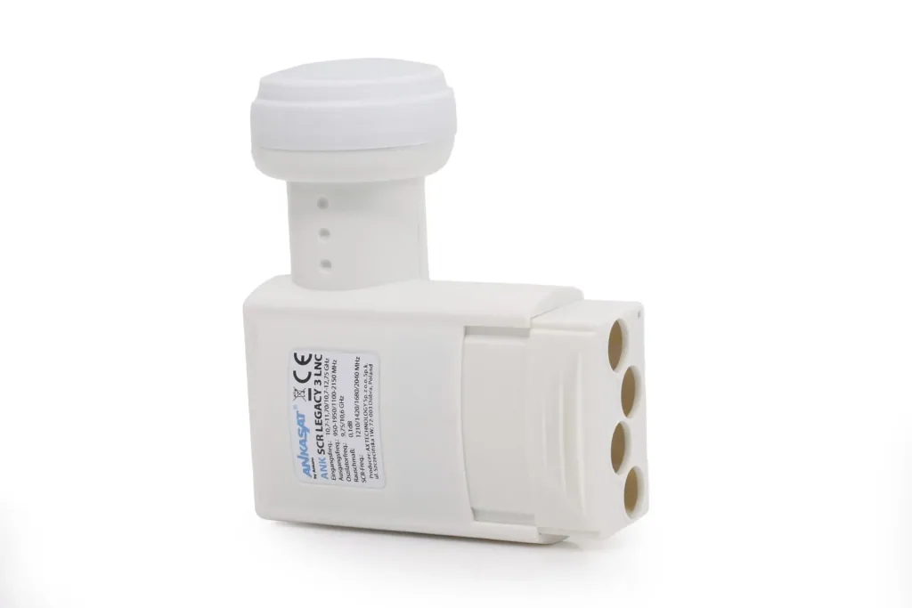 Einkabel LNB 4 x Unicable Receiver und 3 Standard Ausgänge, LTE Abschirmung