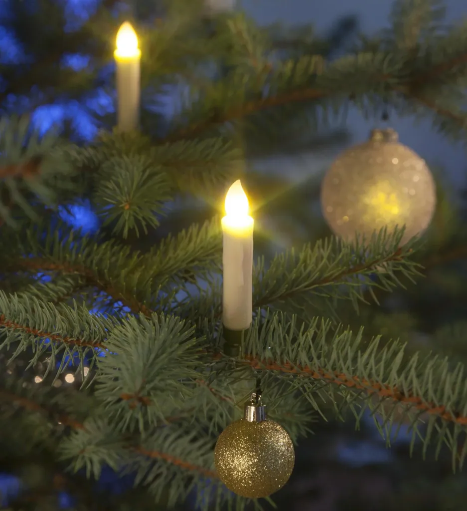 Kabellose Christbaumkerzen mit Fernbedienung – 10 Stück