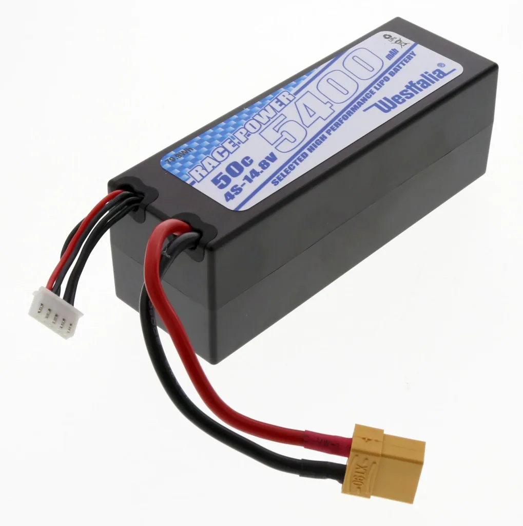 LiPo Akku Power Racing im Hardcase, 4S 14,8V, 5.400 mAh, 50C, XT90 Stecker
