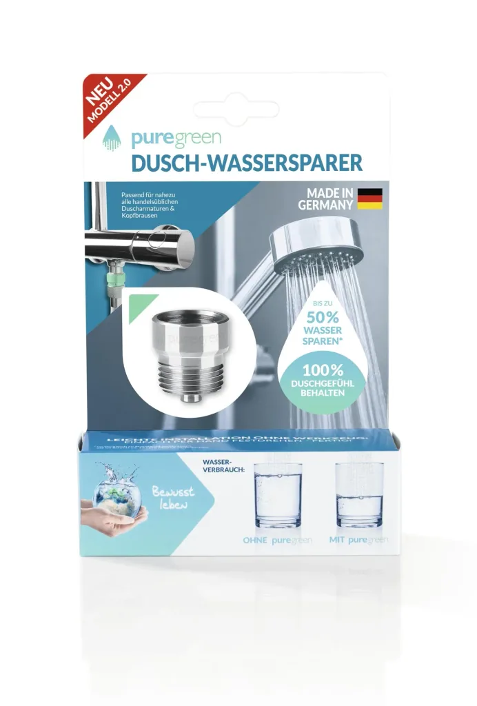Wassersparer für die Dusche