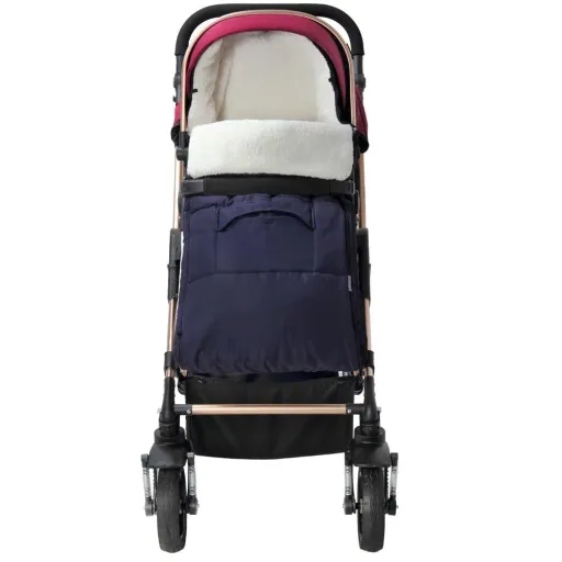 Babytrage Fußsack Dunkelblau | Teddy | Maxi-Cosi | mit Aufbewahrungstasche