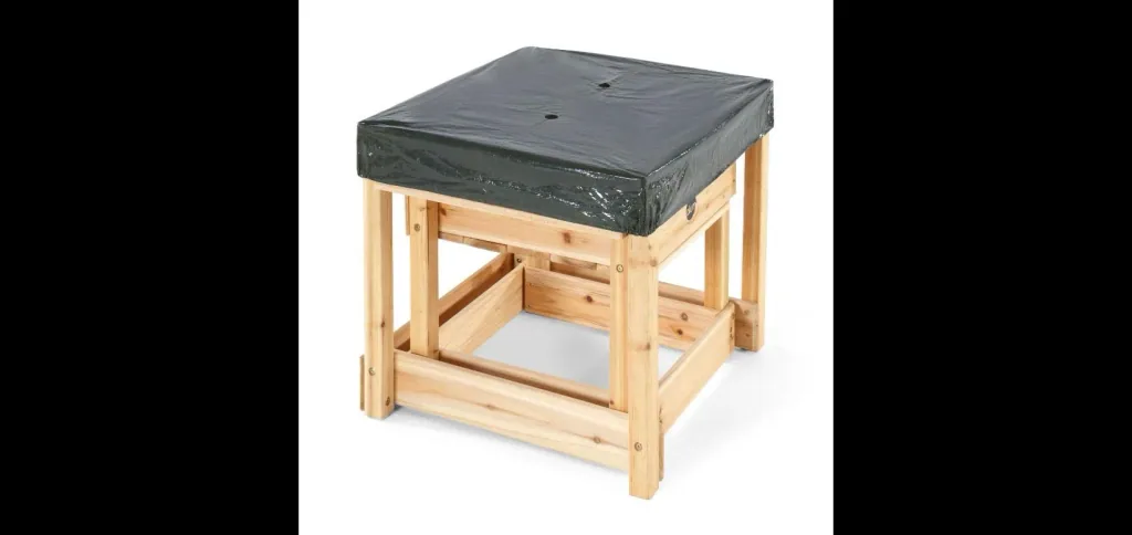 Sand- und Wassertisch Sandy Bay, Outdoor-Spieltisch für Kinder aus Holz, 2er Set, natur