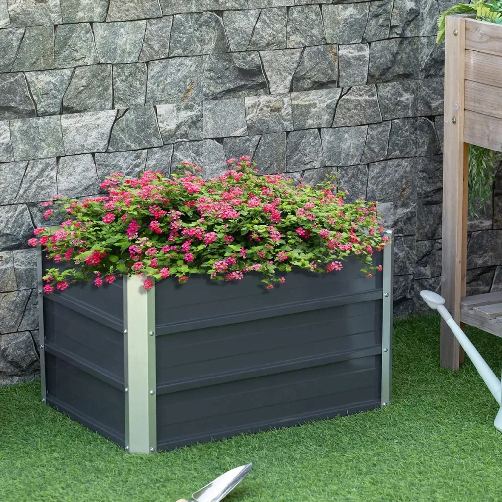 Hochbeet aus Stahl Gartenbeet Pfla